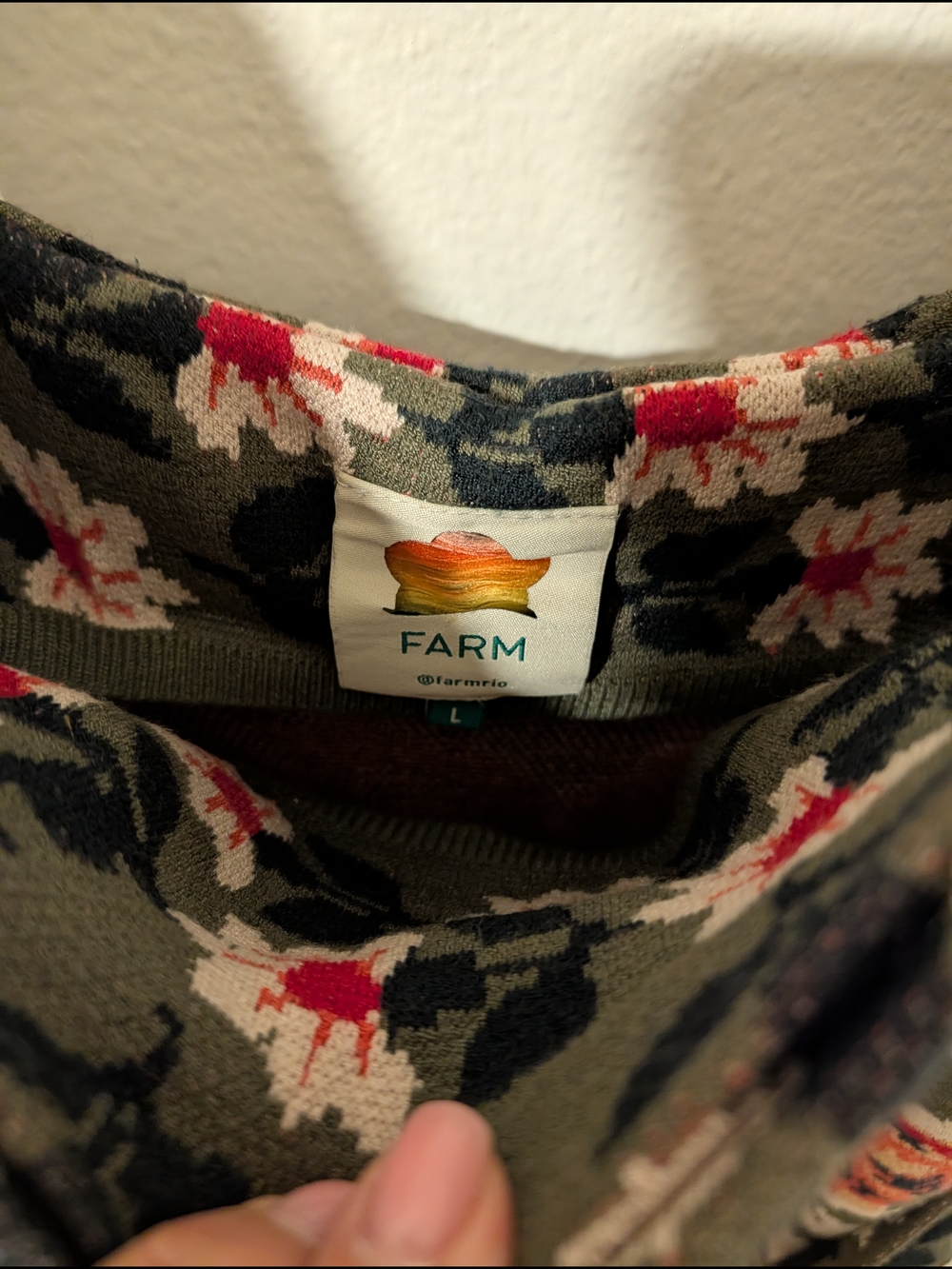 Farm Rio Garden Tapestry Floral Knit Midi Dress Size L - Picture 5 of 10